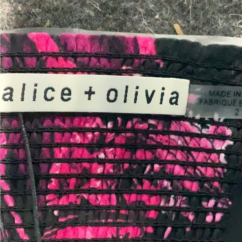 ALICE + OLIVIA Emmalou Stretch Cotton Tiered Minidress - Picture 6 of 8